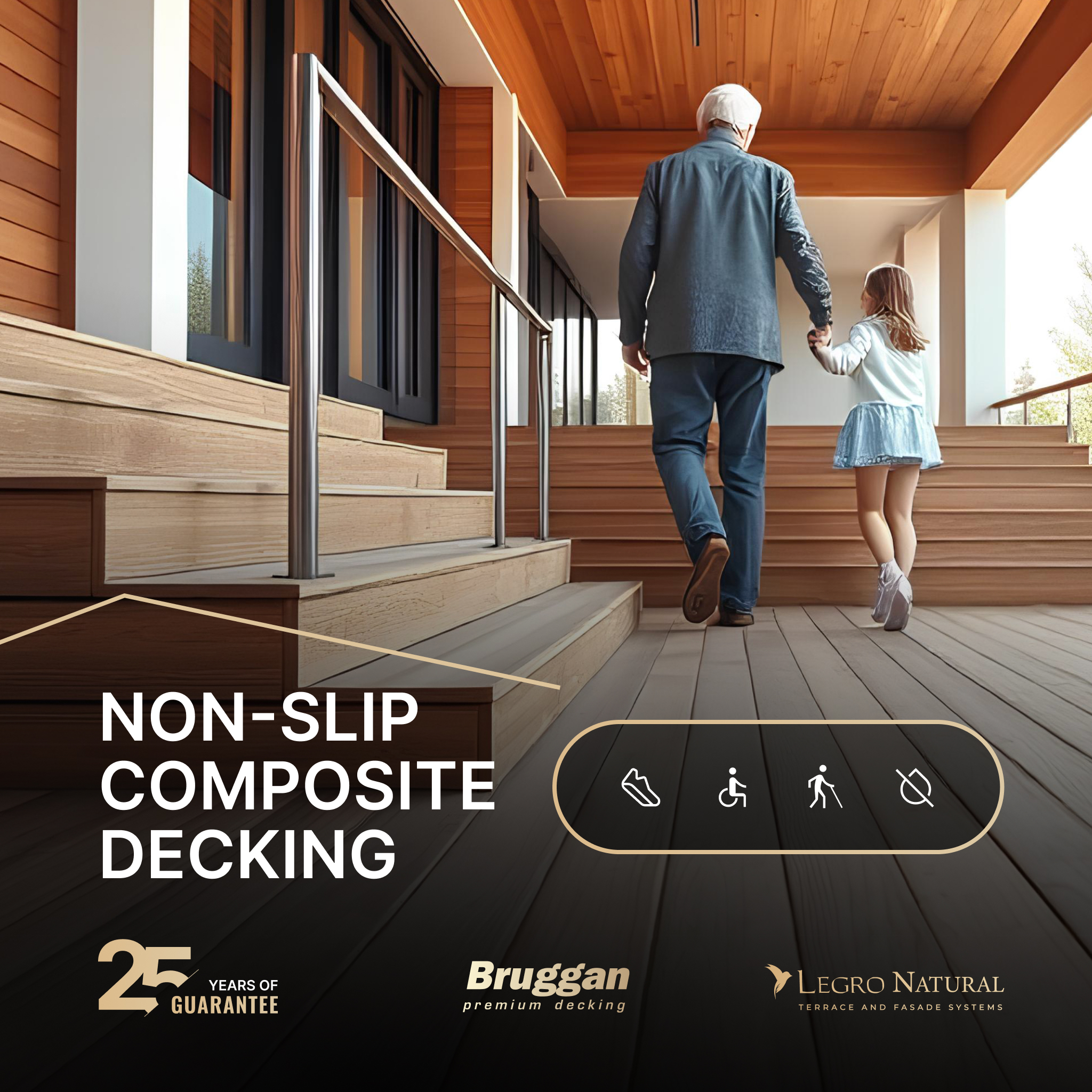 Anti-Slip Properties of Composite Decking: Which Type to Choose for Sloped Areas, Ramps, and Stairs