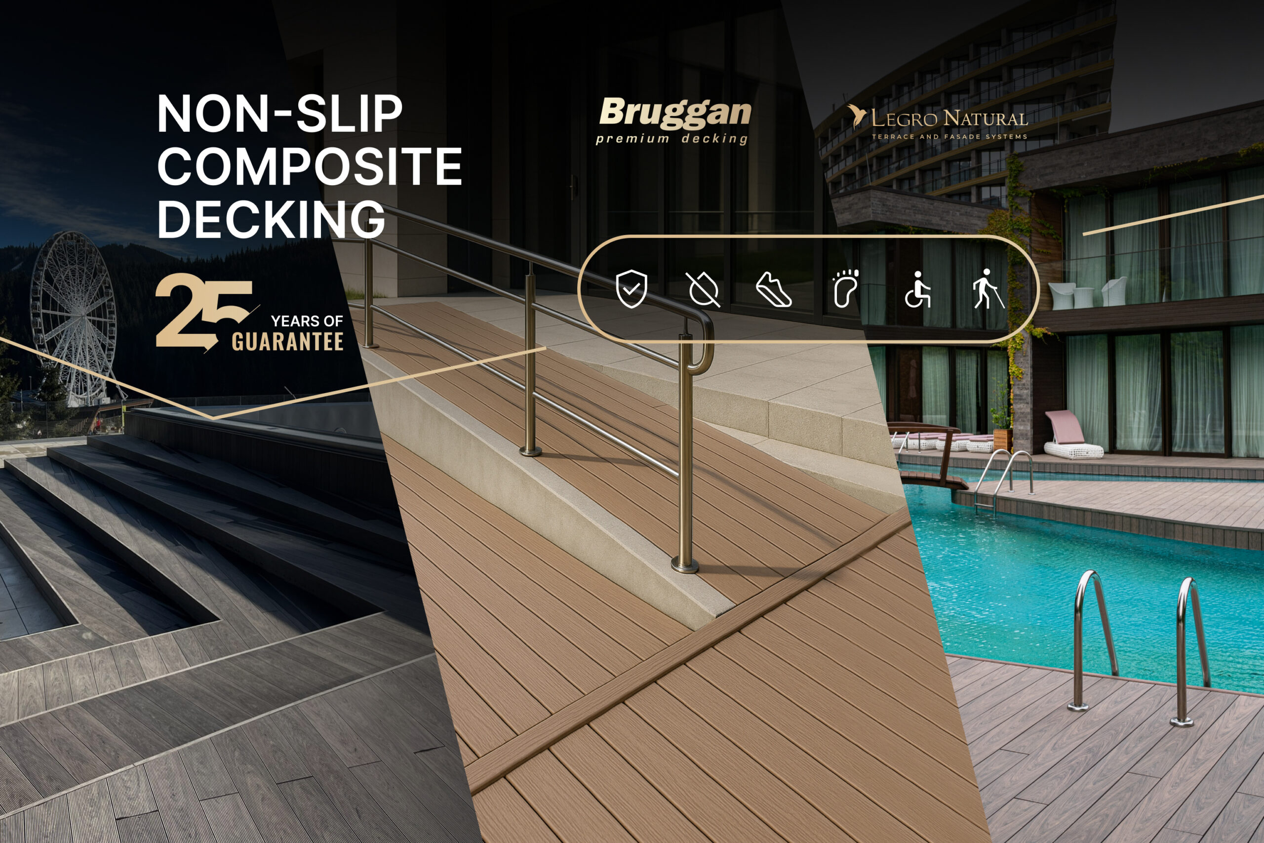 Anti-Slip Properties of Composite Decking: Which Type to Choose for Sloped Areas, Ramps, and Stairs