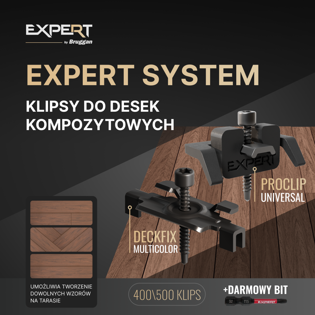Klipsy DECKFIX MULTICOLOR i PROCLIP UNIVERSAL. Zupełnie nowe podejście do systemów montażu tarasów