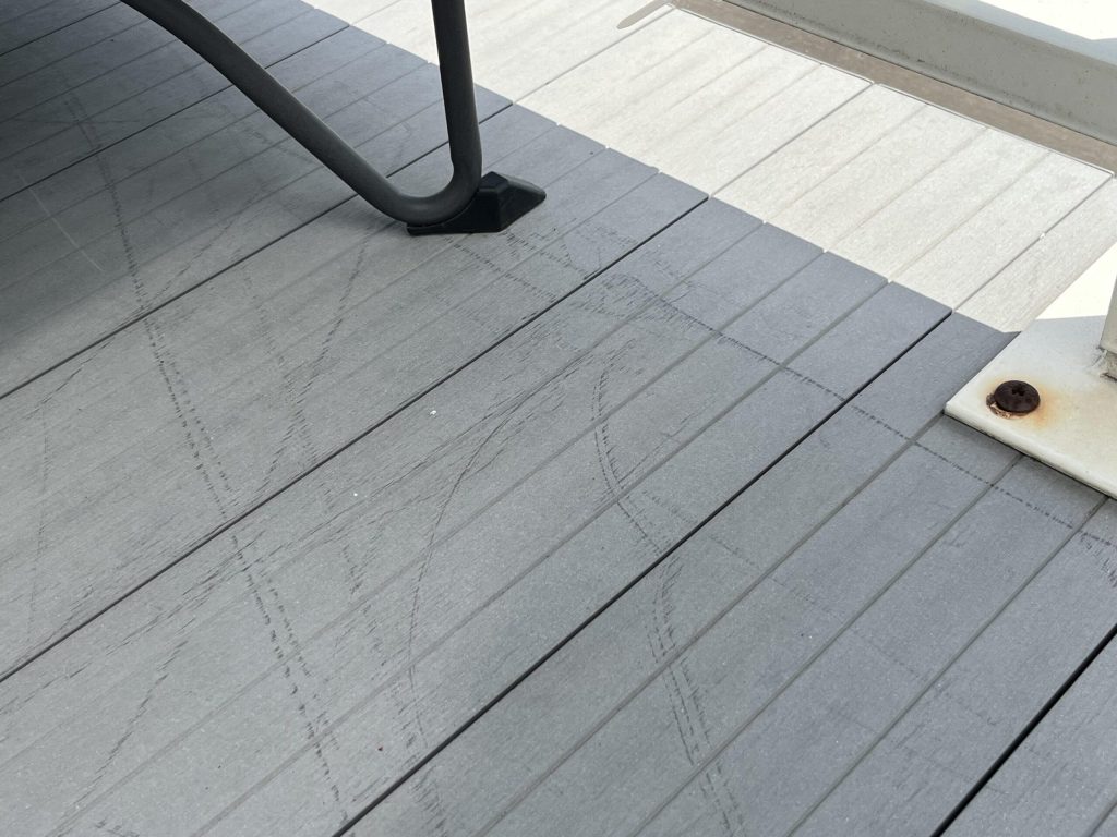 Mechanical damage and scratches on decking boards. What to do?