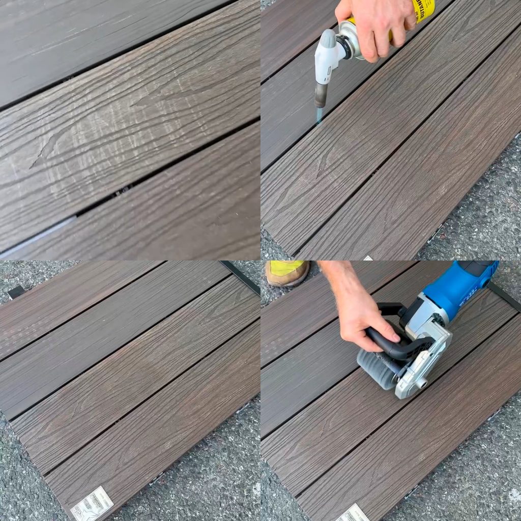 Mechanical damage and scratches on decking boards. What to do?