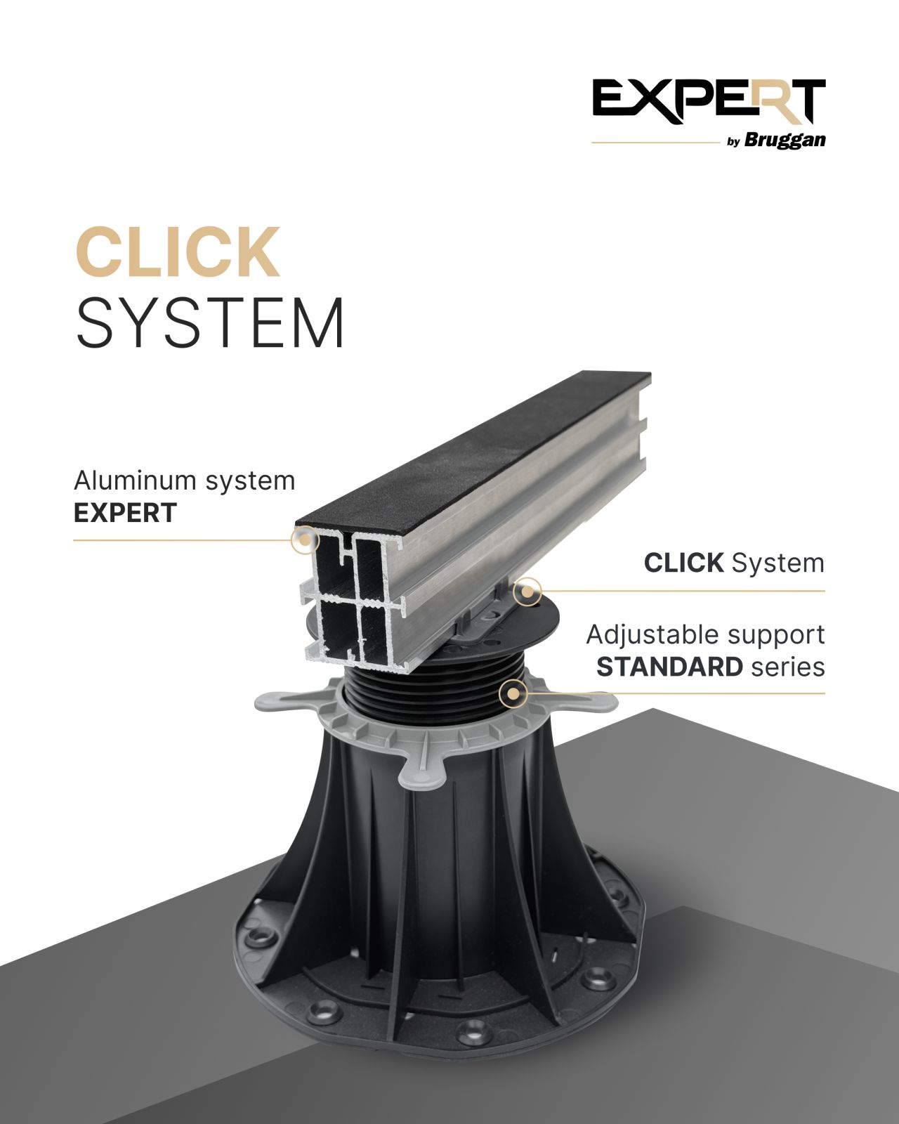 Bruggan Expert Clip System – the new clip connection for joists and DD Pedestal supports.