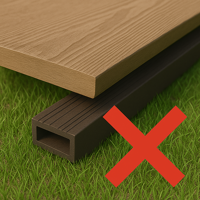 Terrace without concrete: how to install composite decking on soil, gravel, grass and screw piles
