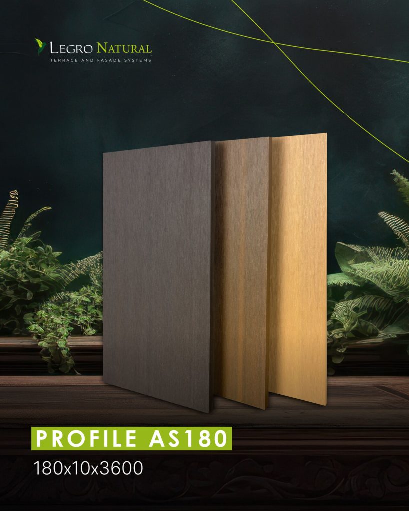 New - universal profile AS180 for Legro Natural terrace and facade system