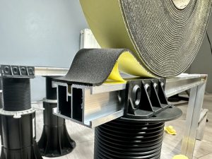New! Aluminum Bruggan Expert terrace installation system. Vibration absorbing tape