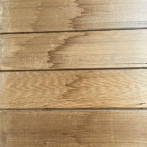 Water stains on composite board and exotic wood. Causes and maintenance