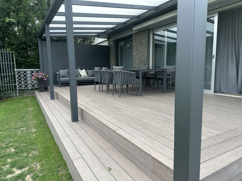 Variants of using a composite terrace board