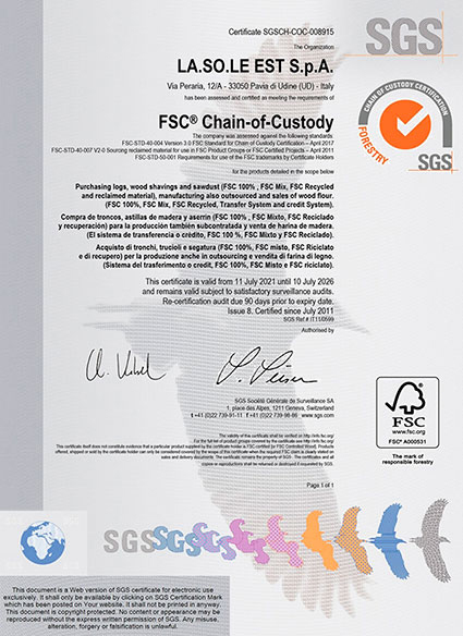 Certificato FSC-STD-40-004_FSC-STD-40-007